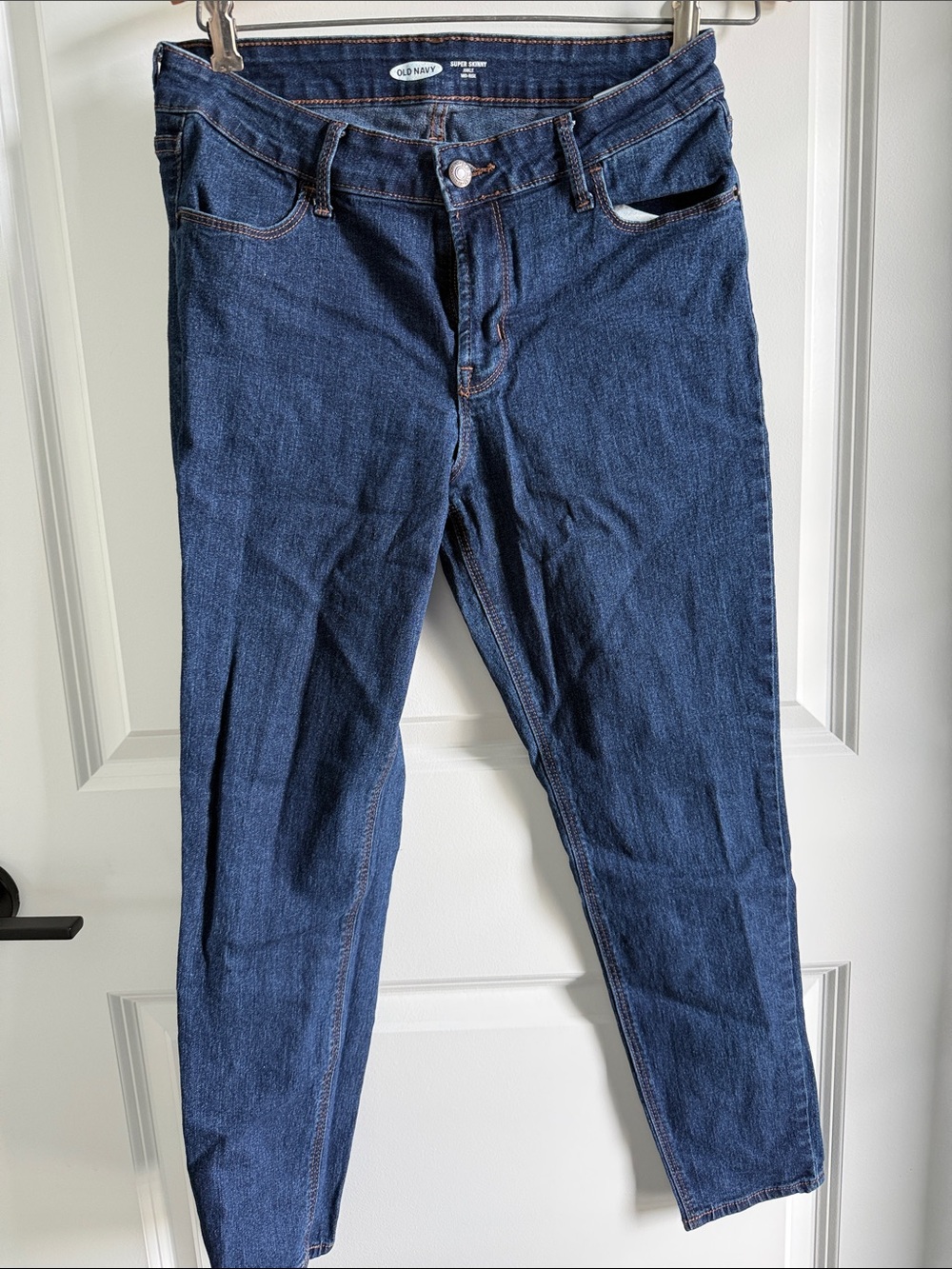 Old Navy Women’s Dark Blue Super Skinny Ankle Jeans - 8